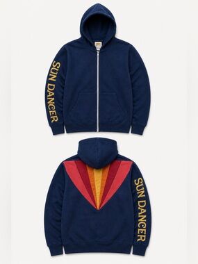 Rare Vintage Aviator Nation Blue Sunburst Hoodie